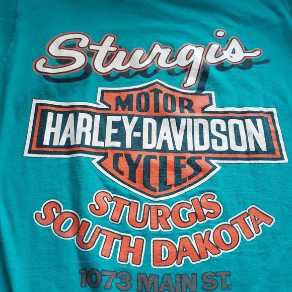 VTG 1990 Harley Davidson Night Flight Sturgis South Dakota Tshirt Sz M - Picture 5 of 9